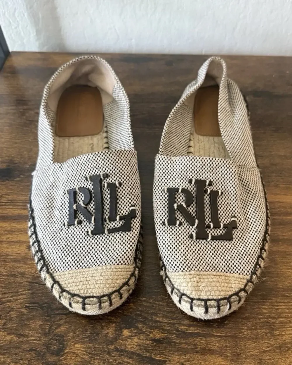 Ralph Lauren Cameryn III Canvas & Leather Espadrilles Women’s US 7.5 Shoes